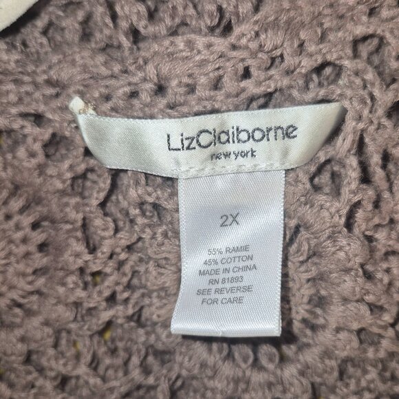 LIZ CLAIBORNE beautiful Crocheted Cardigan sweater in size 2XL - Picture 16 of 16